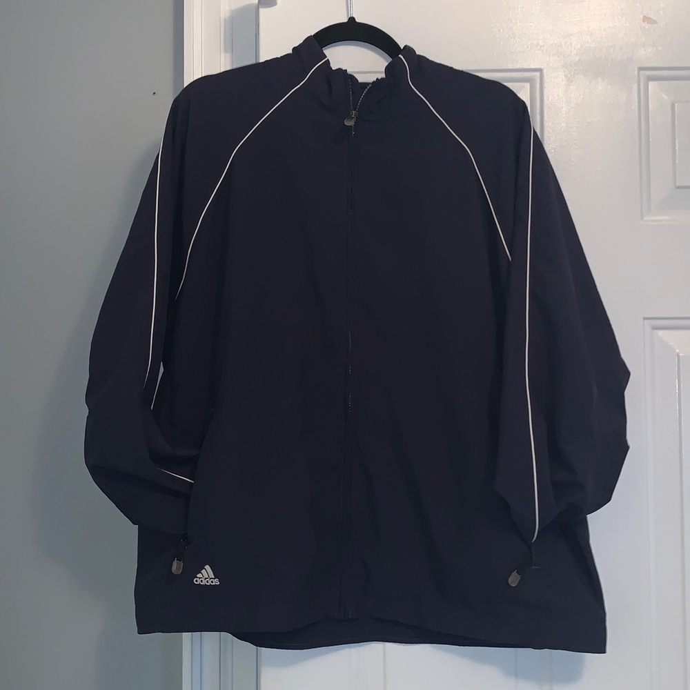 Adidas Climaproof athleisure black zip up lightweight jacket